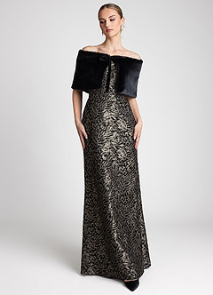 front Ethereal Faux Fur Wrap