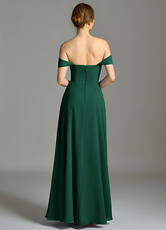 Azazie Oasis Bridesmaid Dresses Emerald A-Line with Pockets Chiffon Dress image8