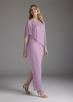 Azazie Aspyn Final Sale Wisteria Sheath Beaded Mesh Dress image2