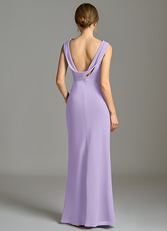 Azazie Kieryn Bridesmaid Dresses Lilac Mermaid Pleated Chiffon Dress image2