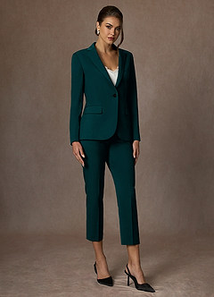 front Kennedy Pine Structured Stretch Dress Pants