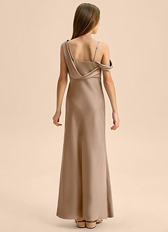 Azazie Madelyn Junior Klä av Tubklänning i Stretch Satin Av axeln image2