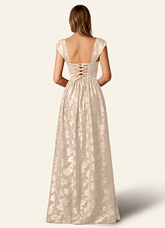 Briar Cream Off-Shoulder Pleated Prom Dress image2