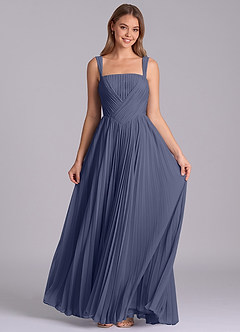 Azazie Mina Bridesmaid Dresses Stormy A-Line Pleated Chiffon Dress image4