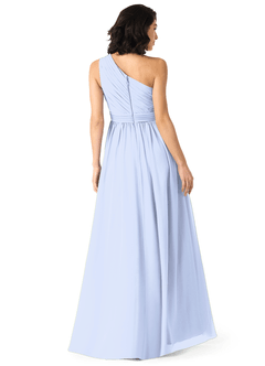 Azazie Mathilda At-home Try On Dresses Agave A-Line One Shoulder Chiffon Dress image2