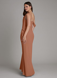 Azazie Yura Bridesmaid Dresses Bronzer Mermaid Off the Shoulder Chiffon Dress image6