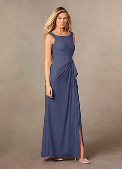 Azazie Yarrow Mother of the Bride Dresses Stormy A-Line Pleated Chiffon Dress image6
