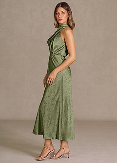 Vestido Oliva Floral Largo Lumi image3