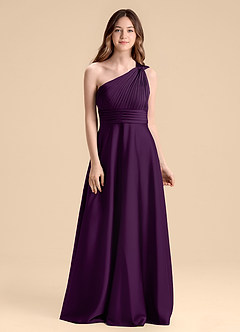 Azazie Charlize Junior Klä av A-Line i Stretch Satin Plisserad image1