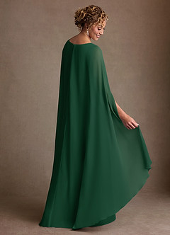 Azazie Boudica 신부의 어머니 드레스 A라인 주름진 쉬폰 플로어 길이 드레스 image4