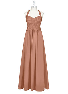 Azazie Claudia Bridesmaid Dresses Bronzer A-Line Sweetheart Neckline Chiffon Dress image7