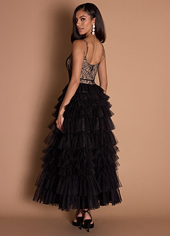 Leia Black Ruffle Maxi Dress image7