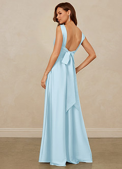 Christian Siriano Bridal for Azazie 1001 Brautjungfernkleider A-Linie Herzausschnitt Stretch-Satin Kleid Himmelblau image2