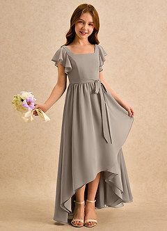 Azazie Milly Girls Formal Flower Girl Klänningar Klä A-Line i Chiffong Plisserad image1