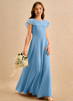 Azazie Kittie Girls Formal Flower Girl Klänningar Klänning A-Line i Chiffong image4
