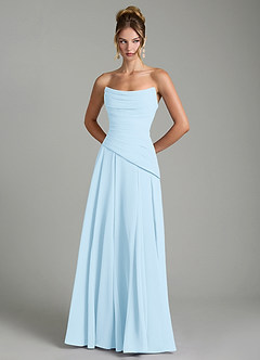 Azazie Gabriela Bridesmaid Dresses Sky Blue A-Line Corset Chiffon Dress image7