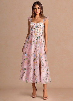 Denisse Candy Pink Midi Dress image3