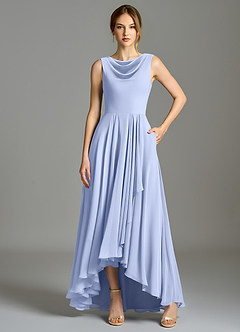 Azazie Wonderland Brautjungfernkleider A-Linie Plissee Chiffon Kleid Eis image6