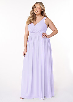 Azazie Kora Bridesmaid Dresses A-Line Convertible Chiffon Floor-Length Dress image9
