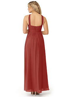 Azazie Kielle Final Sale Mulberry A-Line Pleated Chiffon Dress image2