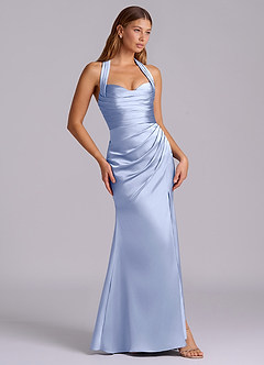 Azazie Destiny Suknie dla druhen Syrena Dekolt w kształcie serca Satyna elastyczna Do ziemi Sukienka image3