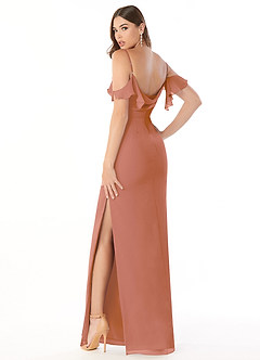 Azazie Emeralda Bridesmaid Dresses MAI TAI Sheath Off the Shoulder Chiffon Dress image4