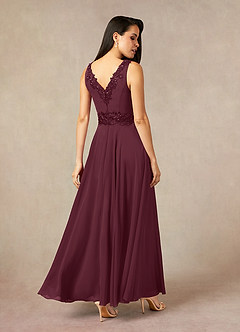 Azazie Devana Mother of the Bride Dresses Cabernet A-Line Sequins Chiffon Dress image13