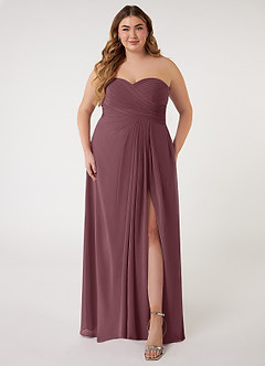 Azazie Arabella Allure Bridesmaid Dresses Sangria A-Line Sweetheart Neckline Chiffon Convertible Dress image8