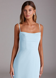 Azazie Saige Bridesmaid Dresses Sky Blue A-Line Off the Shoulder Chiffon Convertible Dress image2