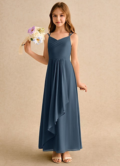 Azazie Zaida Girls Formal Flower Girl Klänningar Klä A-Line i Chiffong Plisserad image6