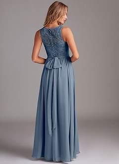 Azazie Kingsley Bridesmaid Dresses Twilight A-Line Lace Chiffon Dress image2