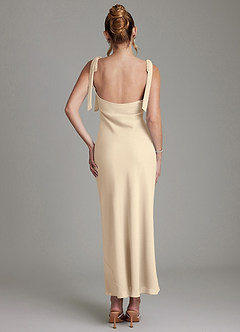 Azazie Luddie Abiti da Damigella Abito Sirena in Chiffon Fiocco Champagne image6