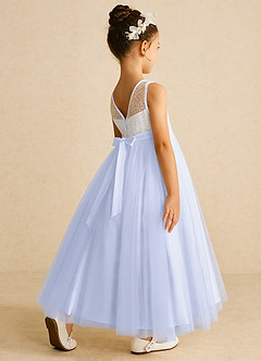 Azazie Tay Flower Girl Dresses Lavender A-Line Sequins Tulle Dress image5