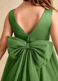 Azazie Winnie Robe Demoiselle D'honneur Fillette Robe Princesse en Tulle Arc Basilic image7