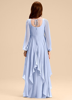 Azazie Clara Junior Abito A-Line in Chiffon Blusa Ghiaccio image2