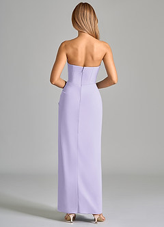 Azazie Anaïs Jurken voor bruidsmeisjes Jurk van Chiffon met Kolom Strapless Lila image2