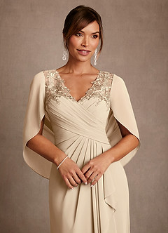 Azazie Forums 신부의 어머니 드레스 A라인 레이스 티 길이 드레스 image4