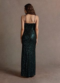 Drea Peacock Sequin Keyhole Gown image5