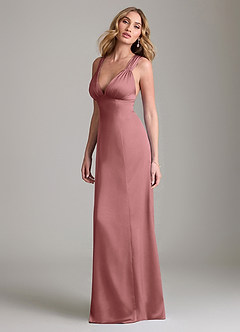 Azazie Cemion Brudtärnklänningar Klä av A-Linje i Stretch Satin Ametist image5