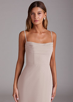 Azazie Saige Bridesmaid Dresses Rose Petal A-Line Off the Shoulder Chiffon Convertible Dress image2