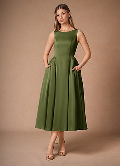 Casey Olive Midi Dress image4