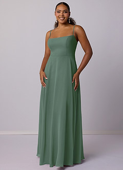 Barbie ♥ Azazie Bridesmaid Dresses Eucalyptus A-Line Chiffon Dress image7