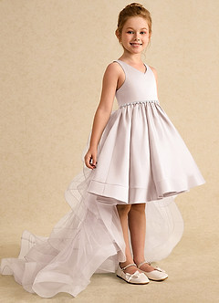 Azazie Julietta Flower Girl Dresses Rose Petal Ball-Gown Convertible Tulle Dress image3