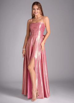 Bibana Rose Quartz Straight Neckline Prom Gown image4