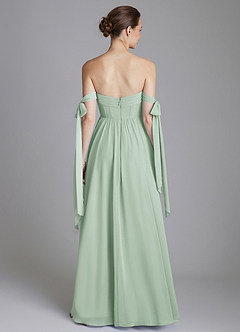 Azazie Ayanna Suknie dla druhen Linia A Zza ramienia Szyfon Do ziemi Sukienka image2