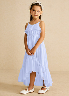 Azazie Karmen Flower Girl Dresses Lavender A-Line Ruched Chiffon Dress image2