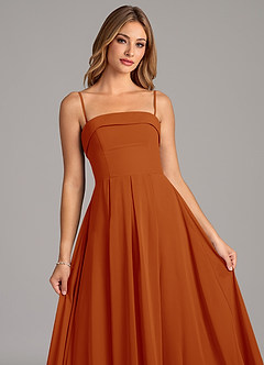 Azazie Lucienne Bridesmaid Dresses Paprika A-Line Strapless Chiffon Convertible Dress image7