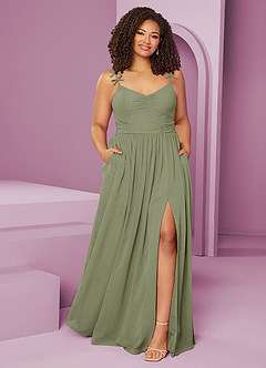 Barbie ♥ Azazie Bridesmaid Dresses Pistachio A-Line Pleated Chiffon Dress image8