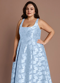 Briac Powder Blue A-line Midi Dress image13