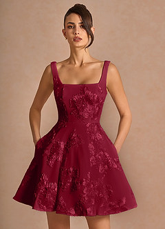Brynn Burgundy Mini Dress image5